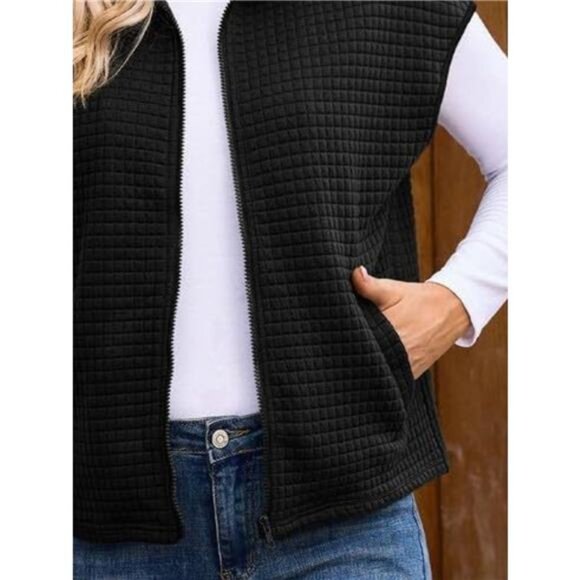 Zip-Up Vest Coat - Picture 6 of 9